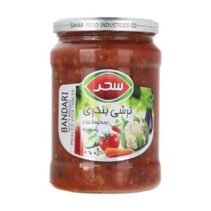 ترشی بندری شیشه 640 گرم سحر