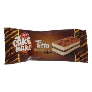 کیک تیتو وانیل با کرم شکلات کیک میک مزمز 40گرم