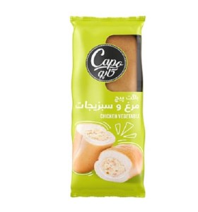 ساندویچ باگت پیچ الویه مرغ و سبزیجات کاپو